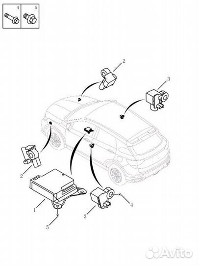 Датчик AIR BAG Geely Coolray Sx11 SX11