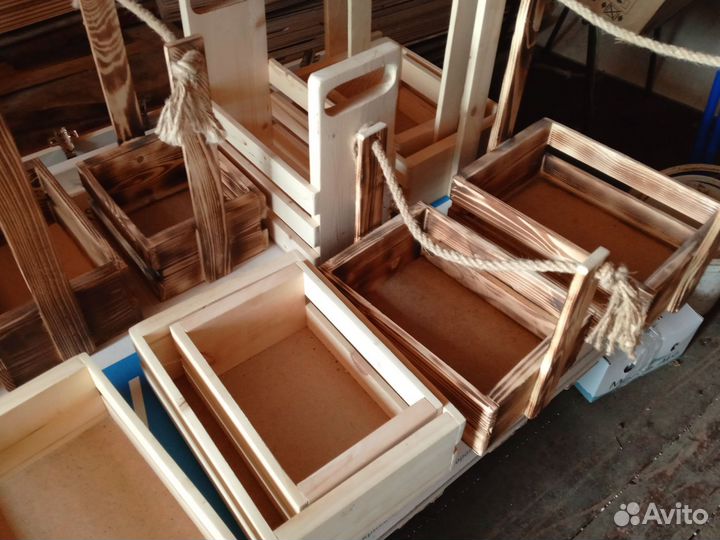 Ящики деревянные декоративные