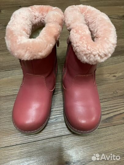 Сапоги кожаные зимние для девочки 27 размер