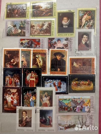 Почтовые марки разные альбом