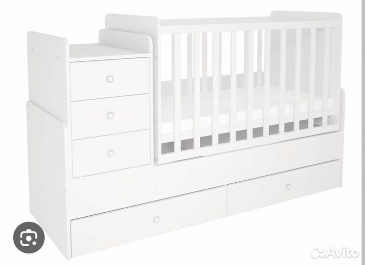 Детская кровать трансформер с матрасом