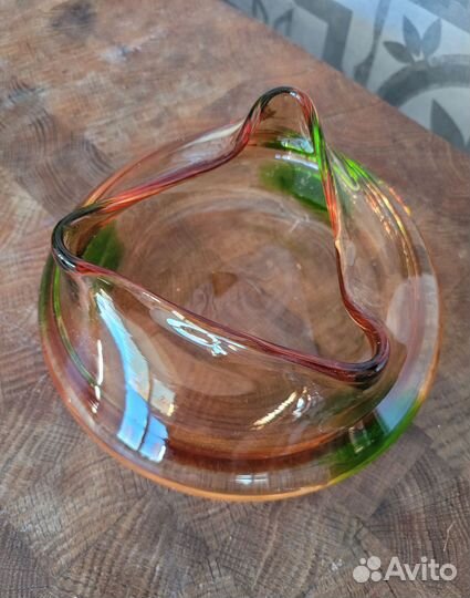 Пепельница чешское стекло 70гг