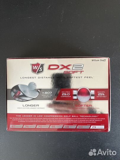 Мячи для гольфа wilson dx2 soft 12 шт