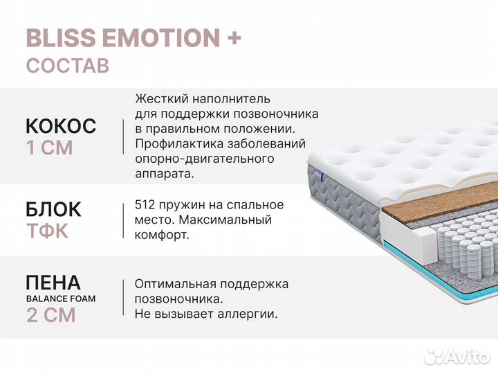 Матрас Bliss Emotion + - 160х200