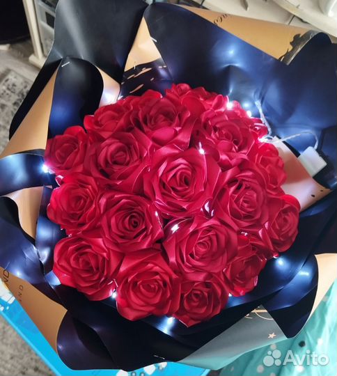 Букет из атласных лент