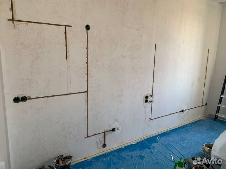 Перенос розеток Штробление без пыли