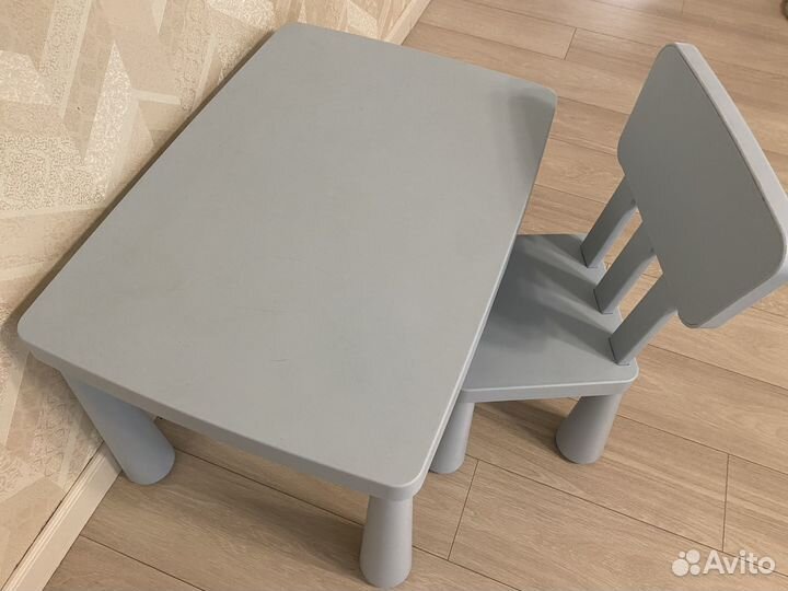 Детский стол и стул IKEA маммут