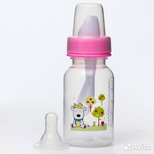 Бутылочка для кормления 125мл 3в1: