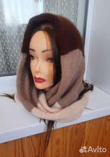 Шапка бактус варежки