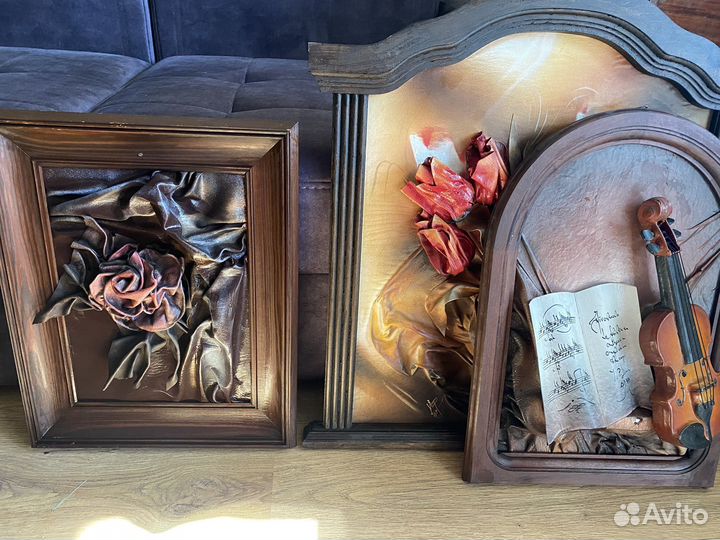 Картина из кожи