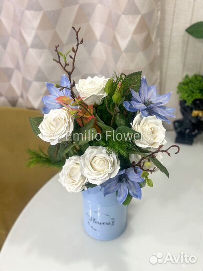 Композиция из мыльных цветов