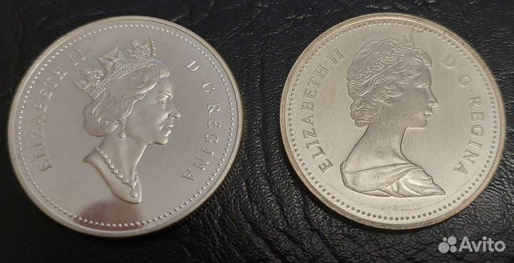 Монеты 1 доллар Канада коллекционные (серебро)