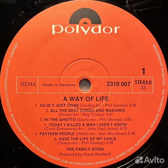 The Family Dogg – A Way Of Life (Германия 1970г.)