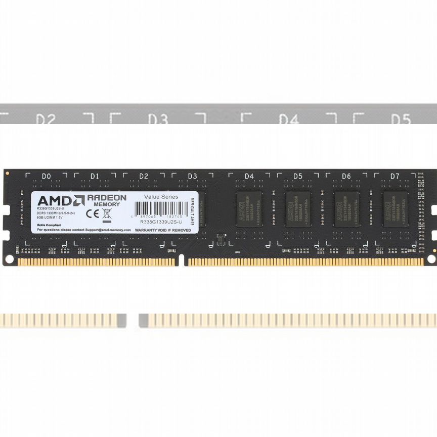 [R338G1339U2S-U] Оперативная Память Amd Ddr3 8gb R338g1339u2s-U