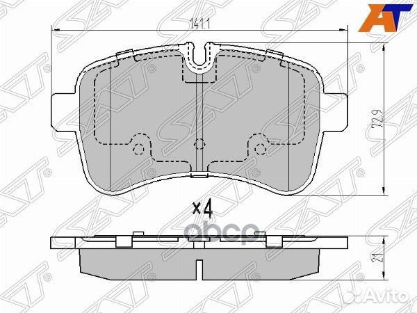 Колодки тормозные зад iveco daily 06- st4255591