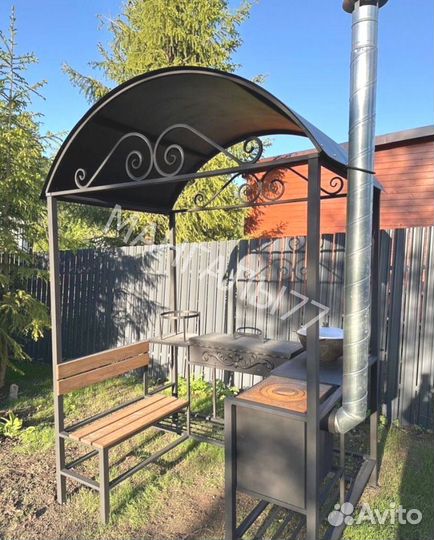 Кованные мангалы с крышей