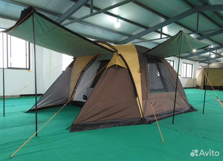 Палатка для кемпинга 4 местная 2 слойная