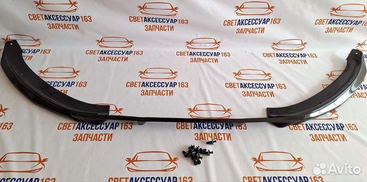 Сплиттер губа на LADA vesta чёрный глянец