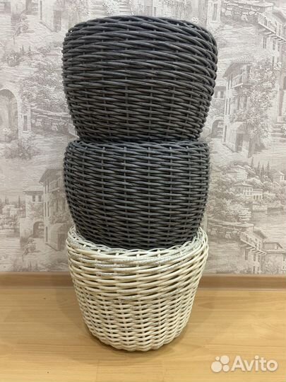 Кашпо из ротанга