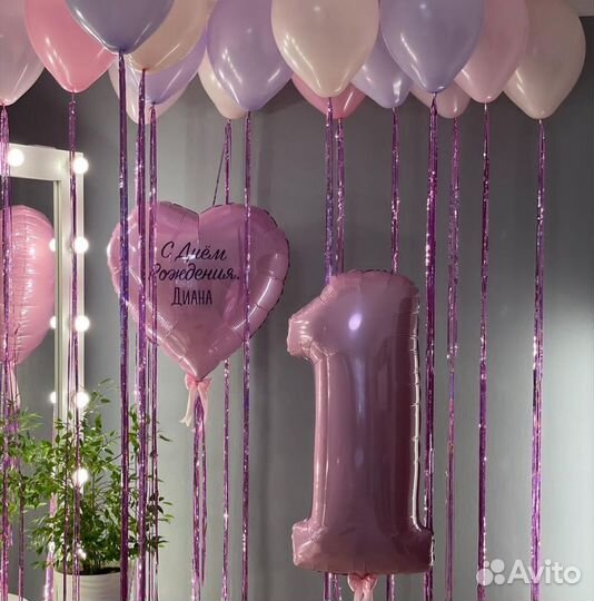 Гелиевые воздушные шары. Для,девочек