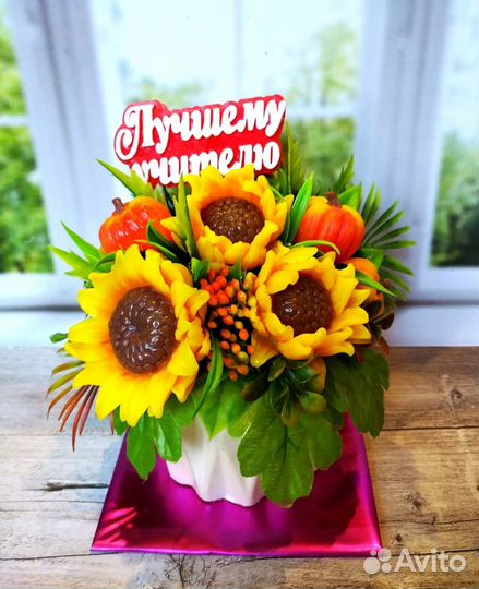 Букет для учителя из мыла ручной работы