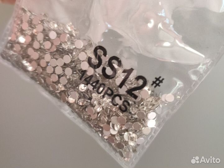 Стразы термоклеевые SS12, 3мм