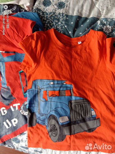 Футболки, лонги для мальчика hm 110 116 (5 штук)