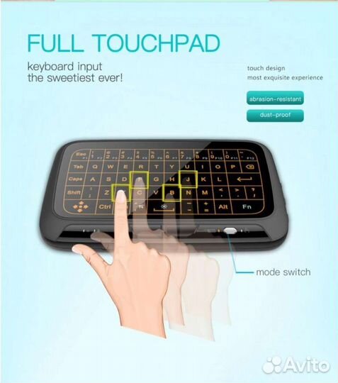 Беспроводная cенсорная клавиатура с подсветкой