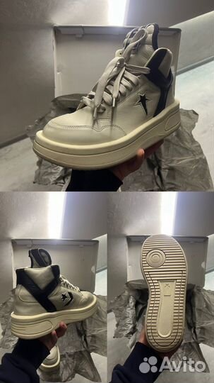 Rick owens x converse turbowpn white/black