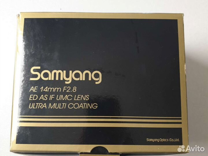 Объектив samyang ae 14mm F2.8