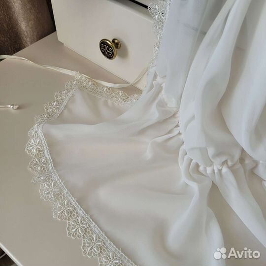 Платок-капор в церковь, в храм,Венчание, Крещение