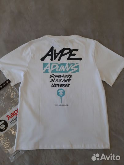 Новая белая футболка Aape (A Bathing Ape)