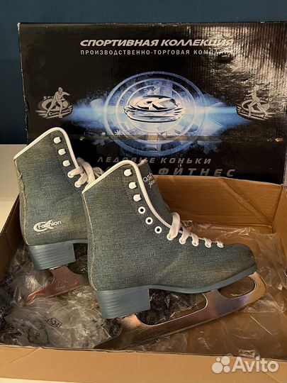 Детские фигурные коньки Fashion Jeans Blue