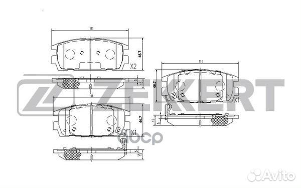 Колодки торм. диск. задн. Hyundai Terracan 01