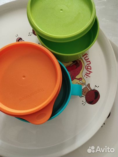 Milvis Блюда для пиццы +Tupperware контейнеры