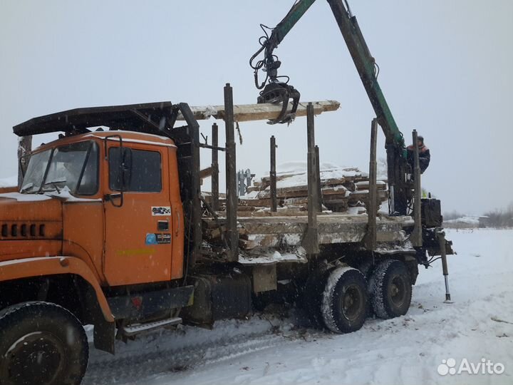 Лесовоз (сортиментовоз) КрАЗ 6233М6 с КМУ Атлант, 2007