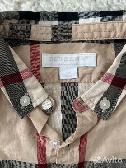 Burberry рубашка детская 80-86