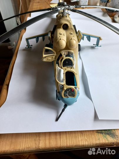 Ударный вертолёт ми-24В коллекционная модель