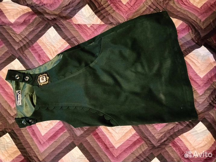Школьная форма для девочки 134 140 зелёная