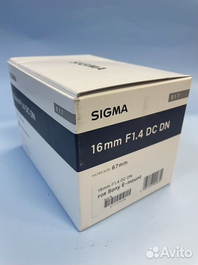 Sigma AF 16mm f1.4 DC DN Sony E новый