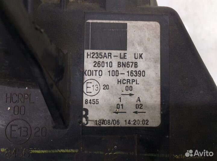 Фара 26010BN67B Nissan Almera N16 (2000-2006)