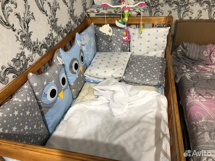 Бортики в детскую кроватку бу