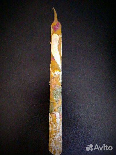 Свеча Любовная, восковая, с травами