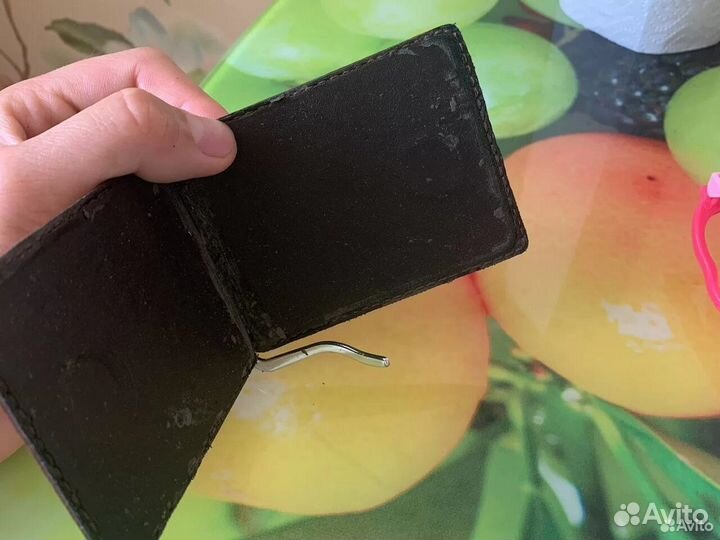 Зажим для денег кожаный