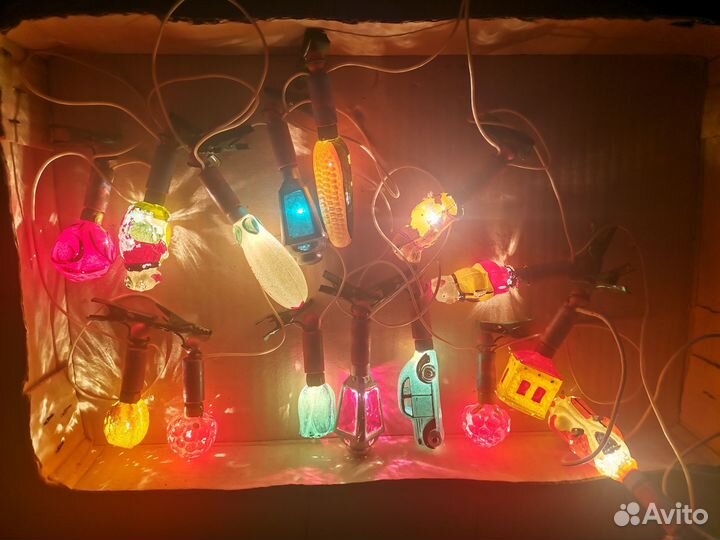 Елочная гирлянда ссср. Фигурки. Рабочаяя