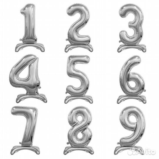 Воздушный шар Цифра на подставке