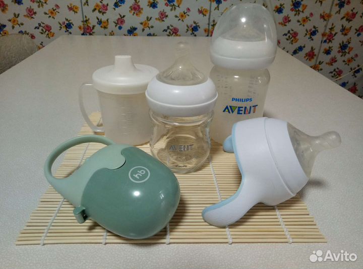 Бутылочки Авент футляр для соски непроливайка