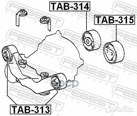 Опора дифференциала (toyota kluger L/V ACU25/MCU25