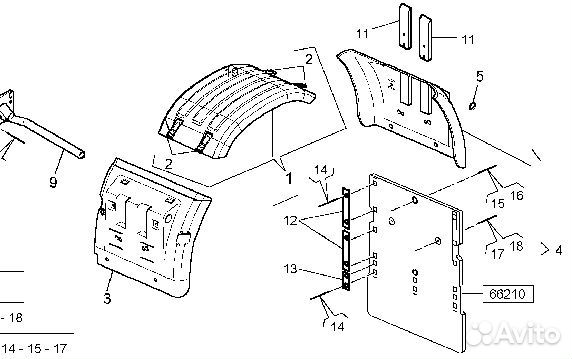 Крыло заднее левое Рено Премиум
