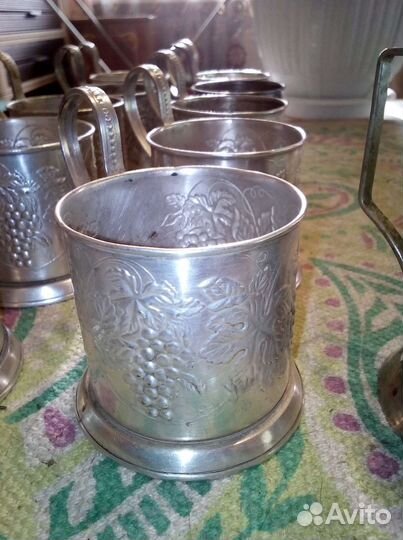 Мельхиоровые подстаканники времён СССР